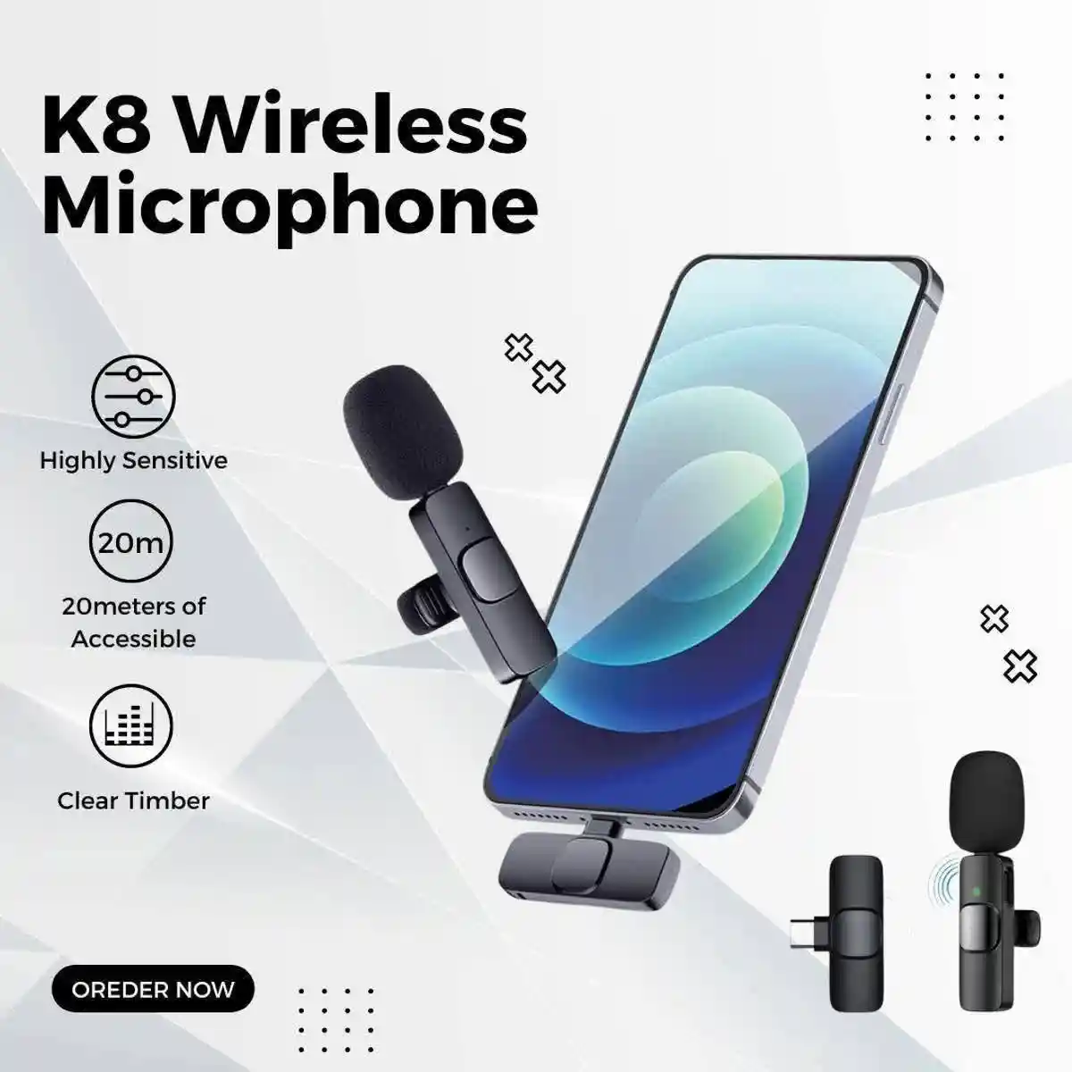 k8 type -c wireless microphone