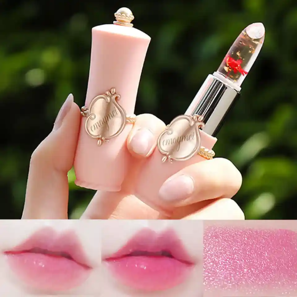 6 pcs Emaymei Transparent Jelly Change Lipstick.